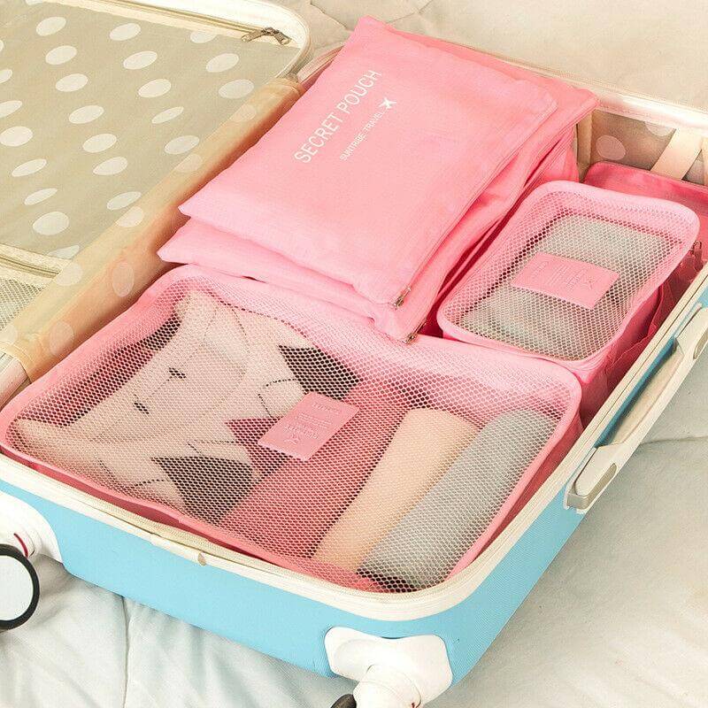 2-Piece Luggage Packing Organizer Set - Space-Saving Travel Storage Bags