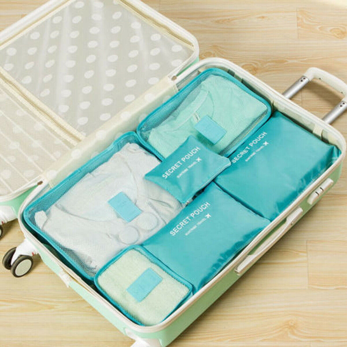 2-Piece Luggage Packing Organizer Set - Space-Saving Travel Storage Bags