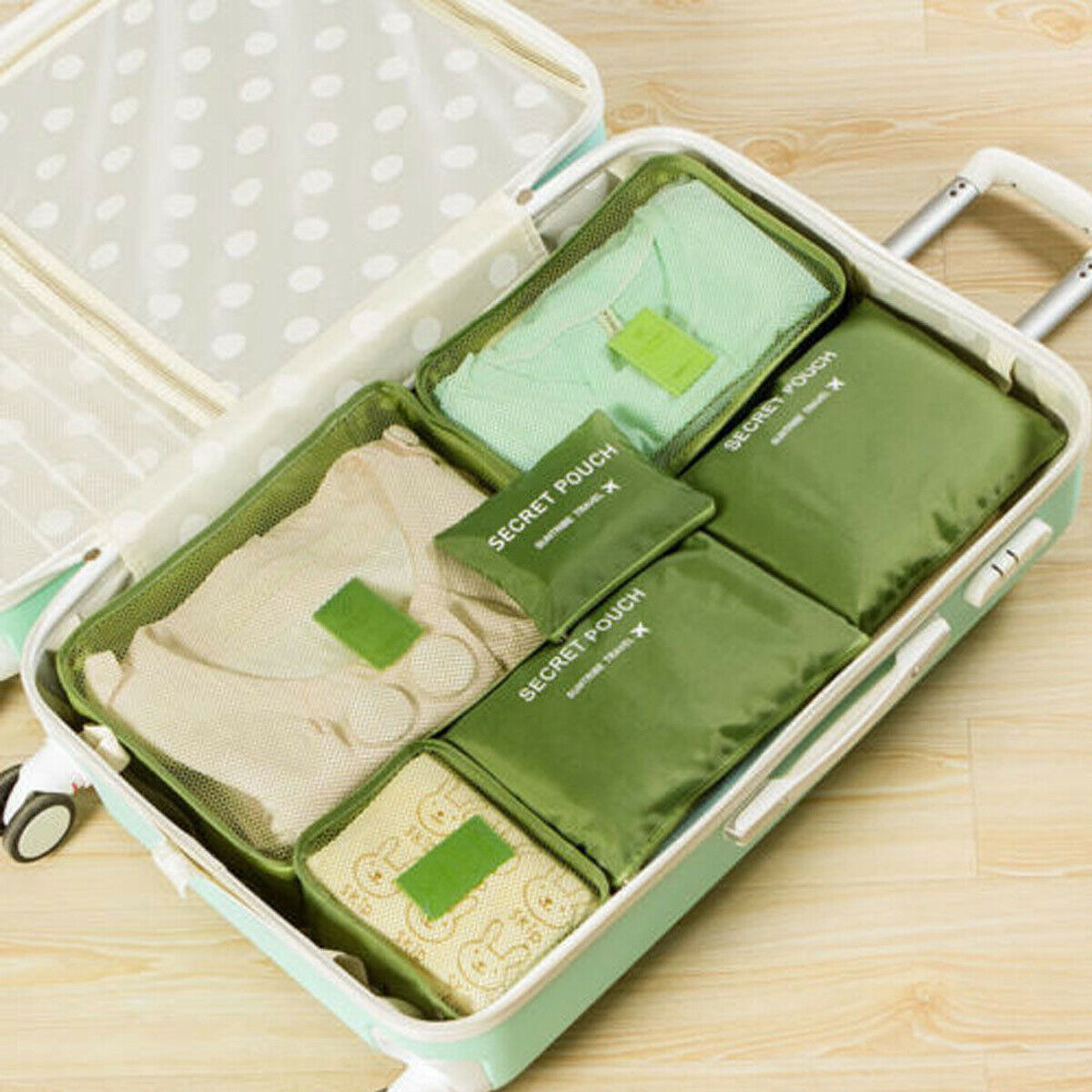 2-Piece Luggage Packing Organizer Set - Space-Saving Travel Storage Bags