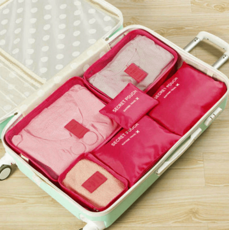 2-Piece Luggage Packing Organizer Set - Space-Saving Travel Storage Bags