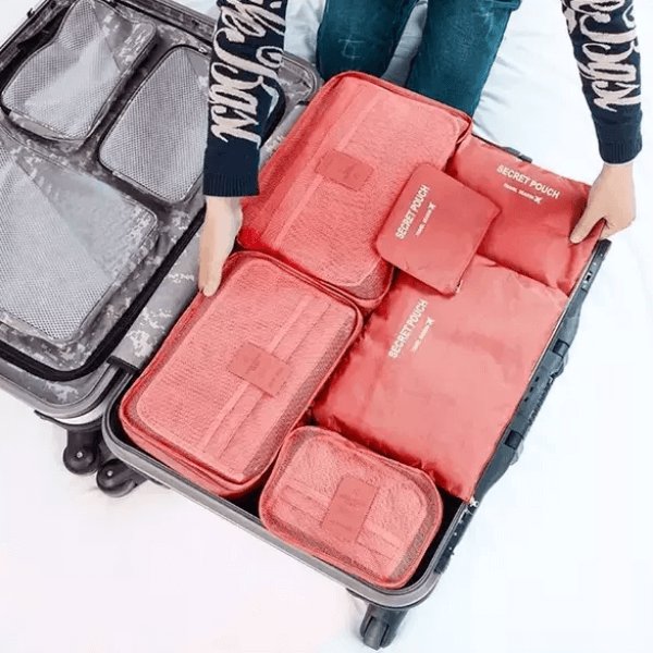2-Piece Luggage Packing Organizer Set - Space-Saving Travel Storage Bags