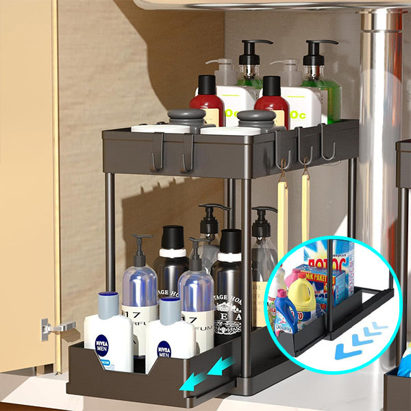 2-Tier Pull-Out Organizer for Easy Access