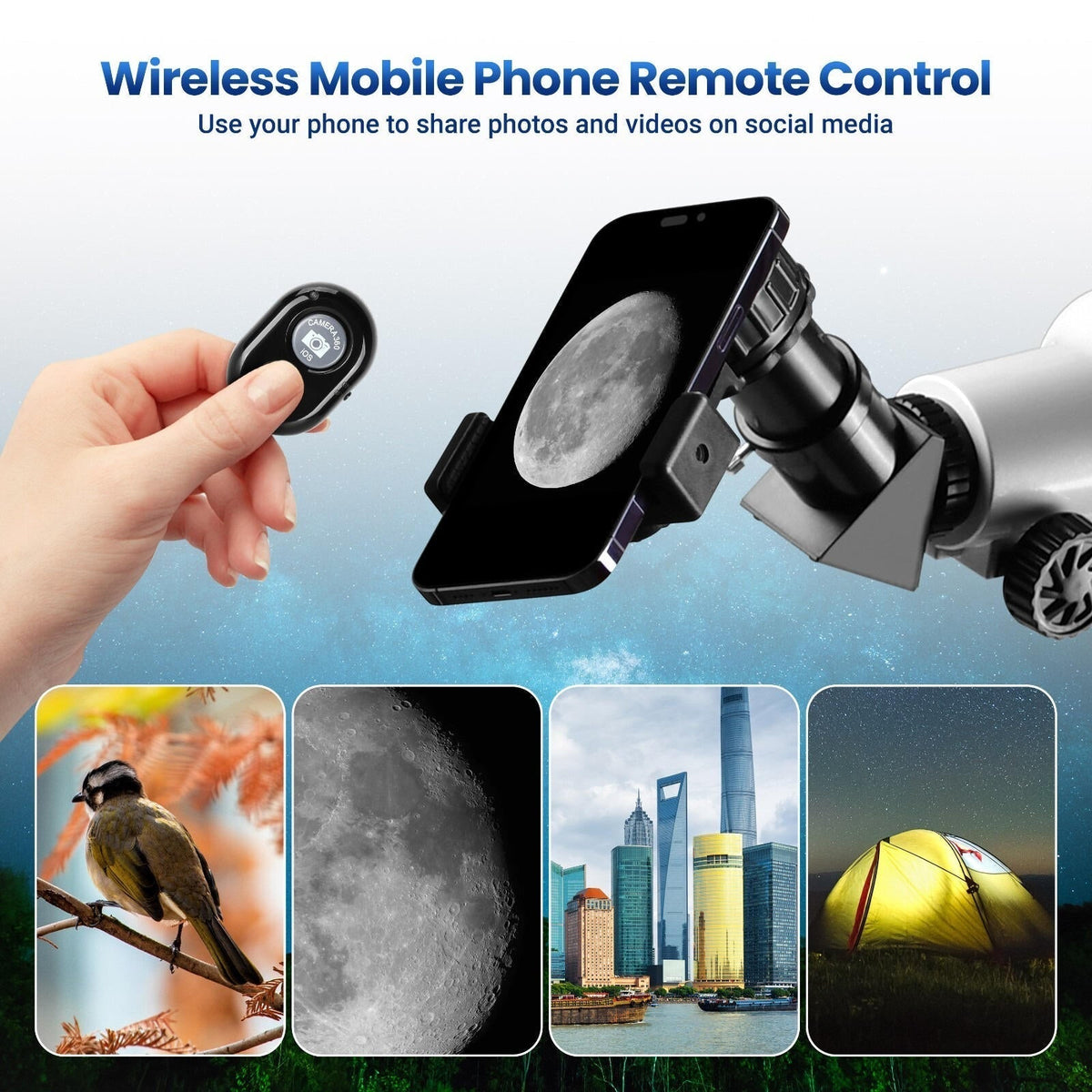 210X Astronomical Refractor Telescope with Star Tracking App – Beginner-Friendly