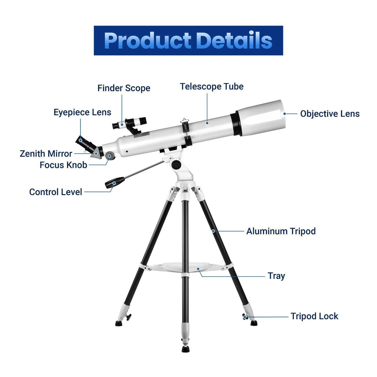 210X Astronomical Refractor Telescope with Star Tracking App – Beginner-Friendly