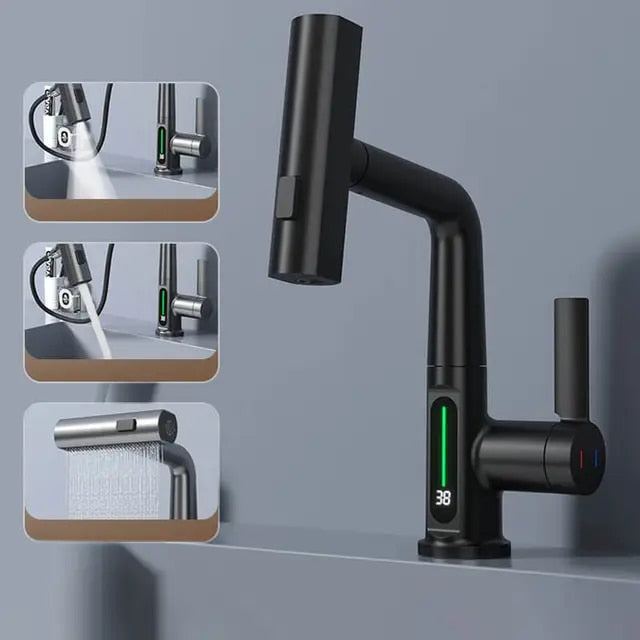 3-in-1 Extendable Intelligent Waterfall Faucet