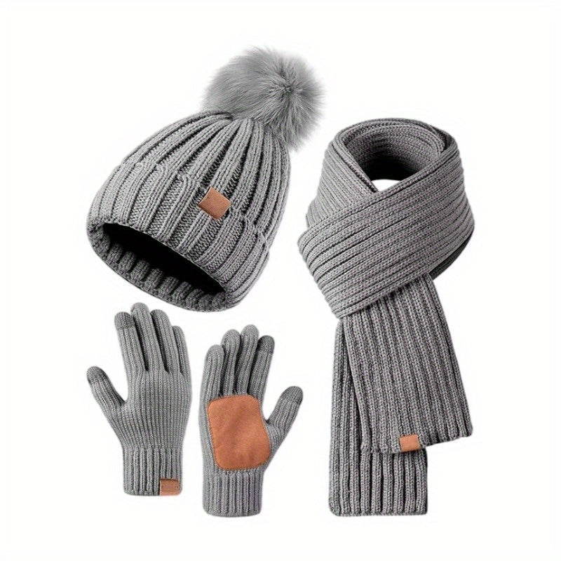 3-in-1 Winter Set – Warm Beanie, Scarf and Gloves