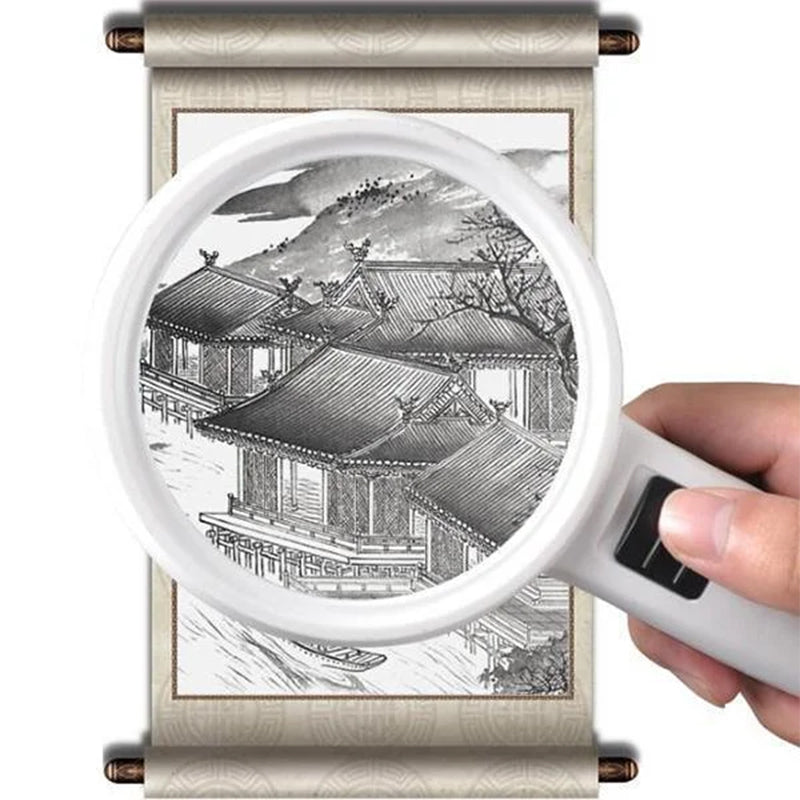 30X Handheld Magnifying Glass with LED Light