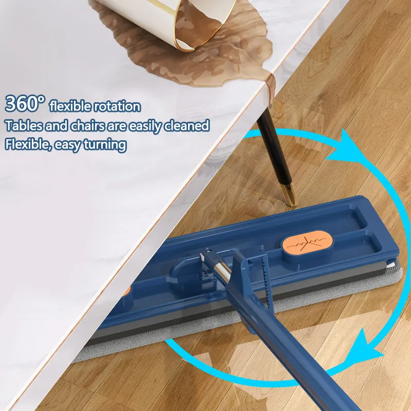 360° Rotating Flat Mop with Strong Handle