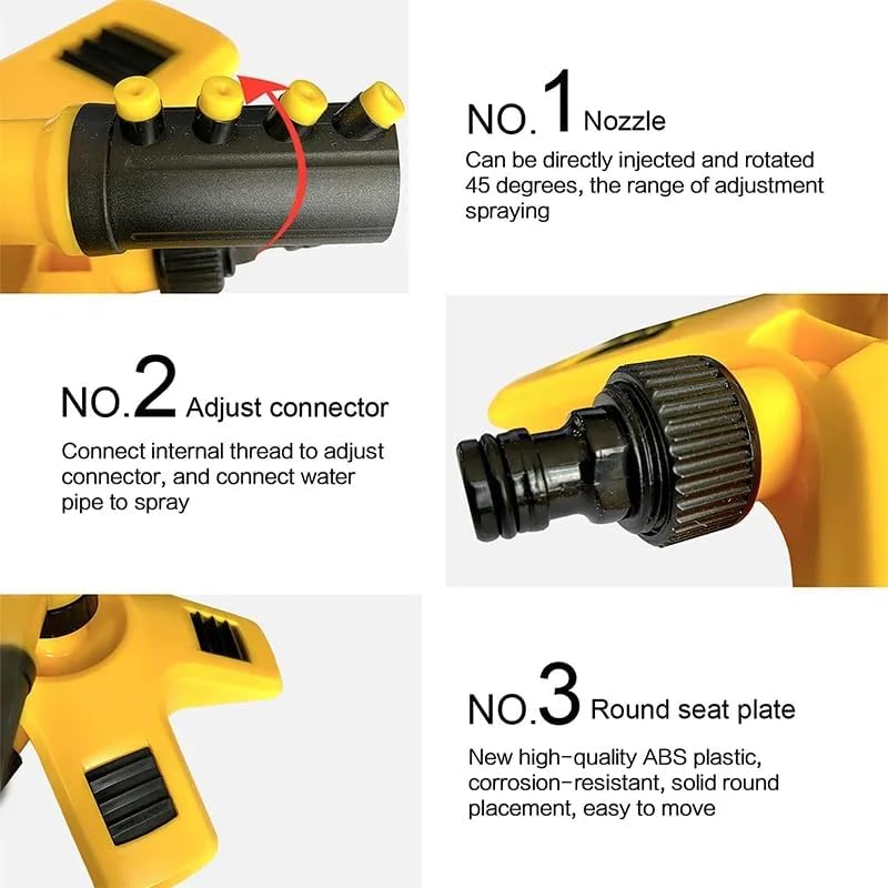 360° Rotating Lawn Sprinkler with Multi-Angle Adjustable Nozzles for Even Watering in Large Gardens