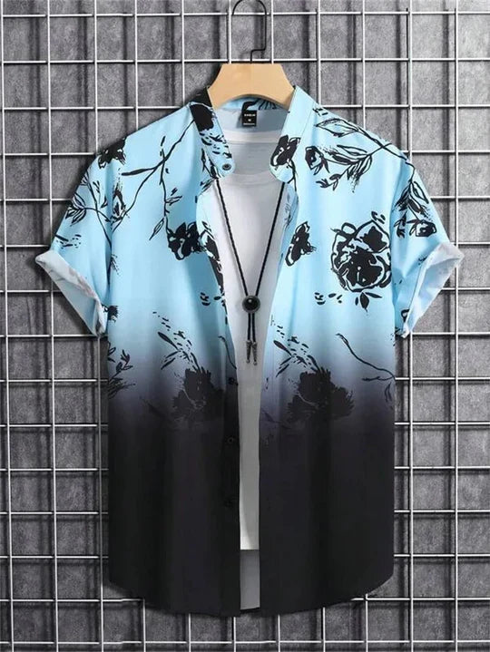 3D Floral Print Hawaiian Shirt