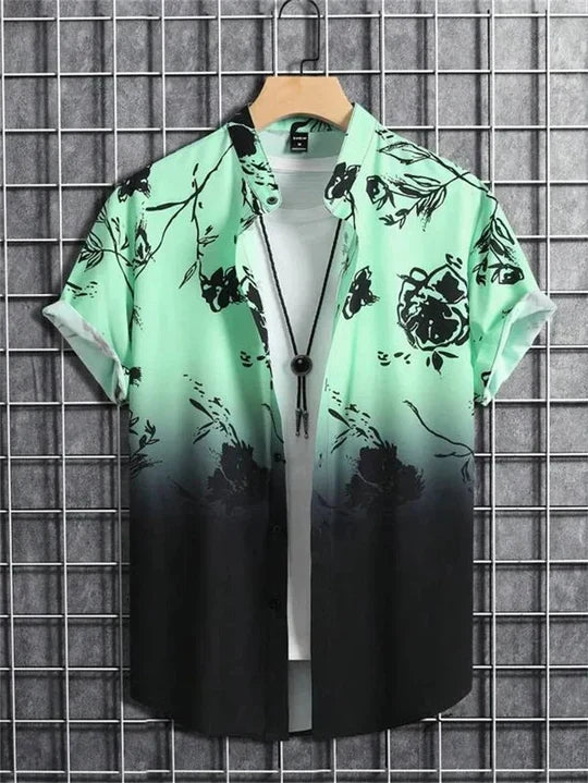 3D Floral Print Hawaiian Shirt