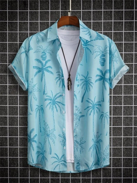 3D Floral Print Hawaiian Shirt