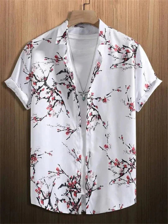 3D Floral Print Hawaiian Shirt