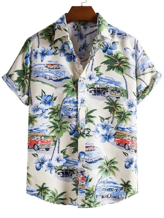 3D Floral Print Hawaiian Shirt