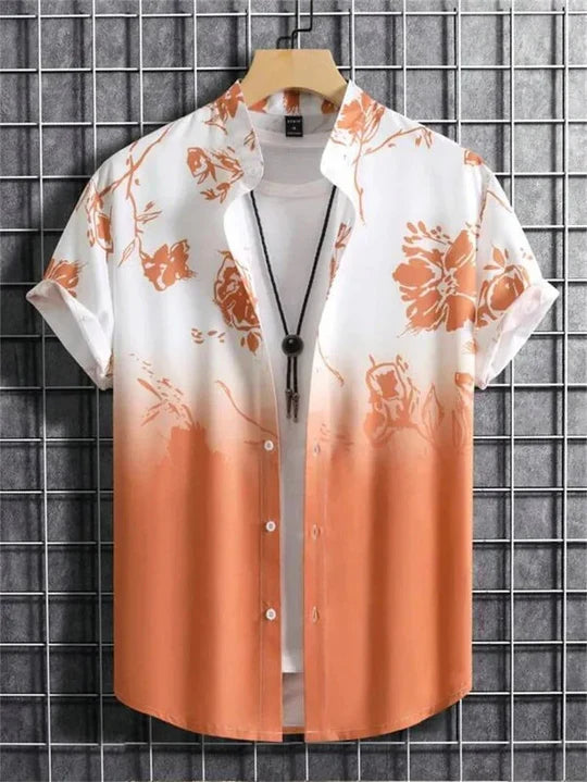 3D Floral Print Hawaiian Shirt