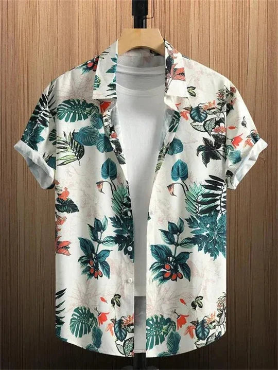 3D Floral Print Hawaiian Shirt