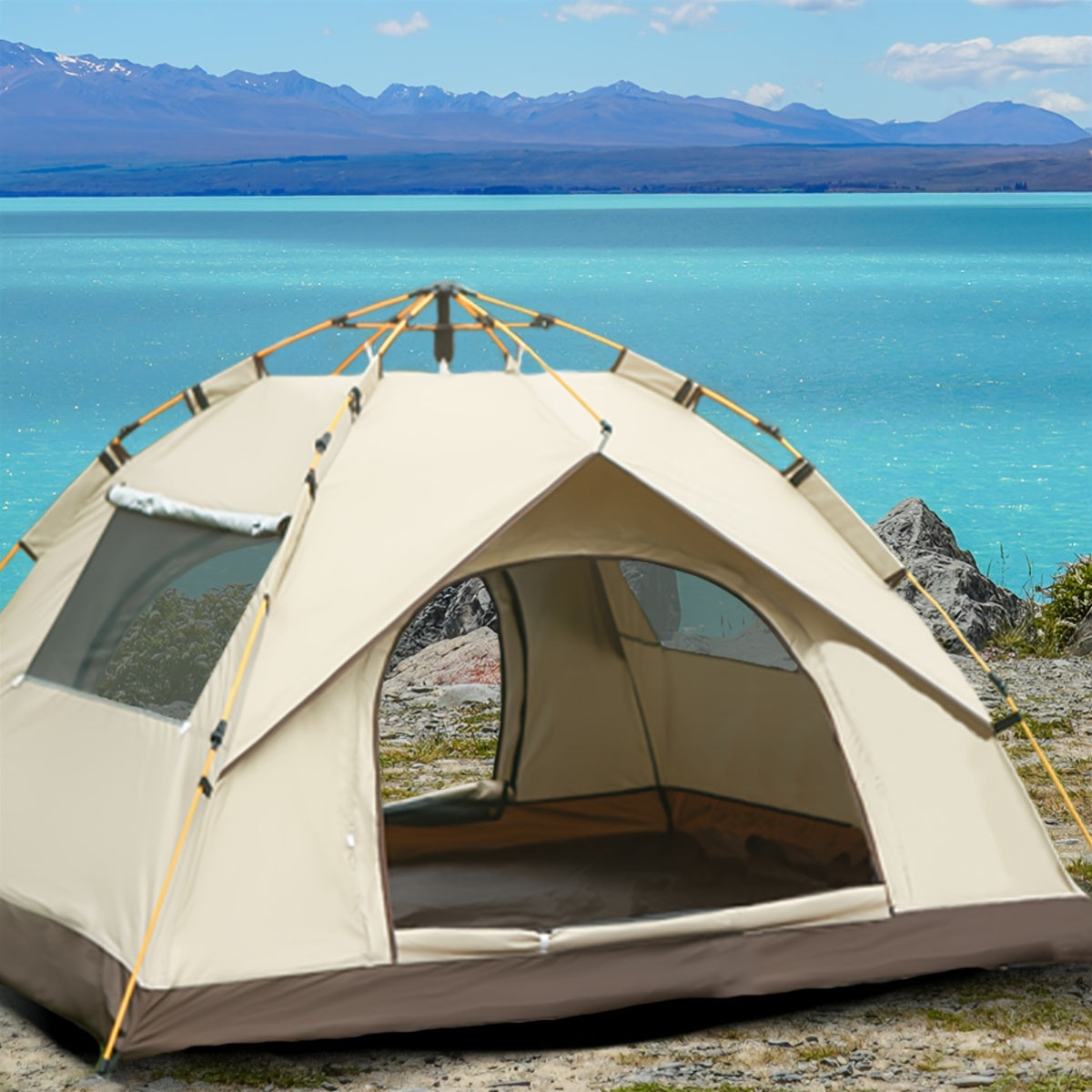 4-Person Pop-Up Camping Tent with UV Protection – Instant Setup Shelter