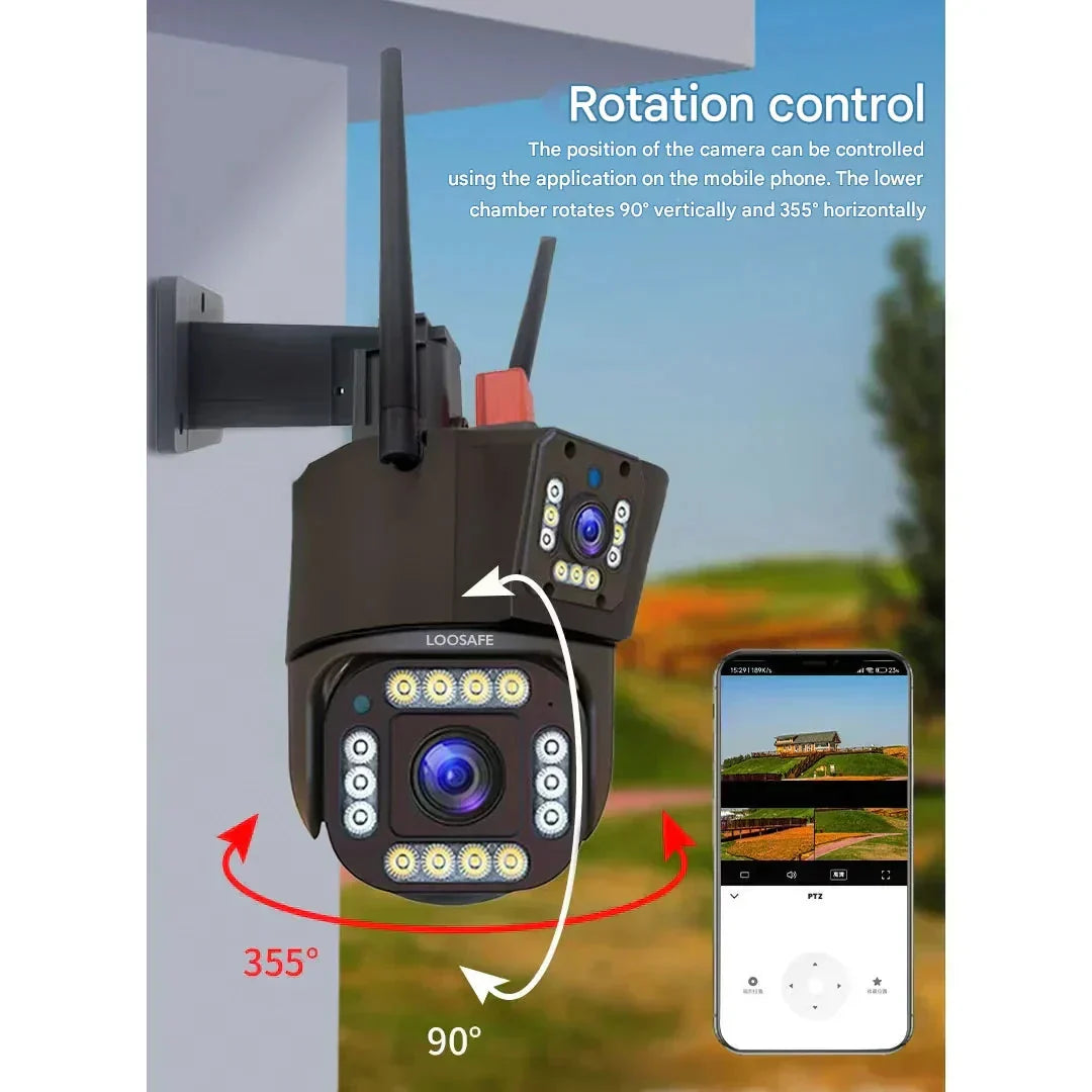 4K Wireless Security Camera – Smart Outdoor Surveillance with Motion Alerts and Solar Charging