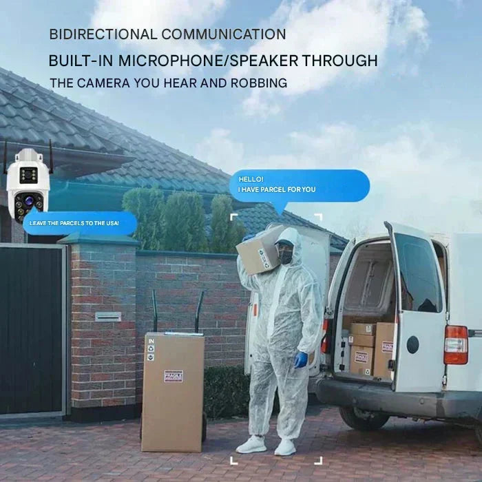 4K Wireless Security Camera – Smart Outdoor Surveillance with Motion Alerts and Solar Charging