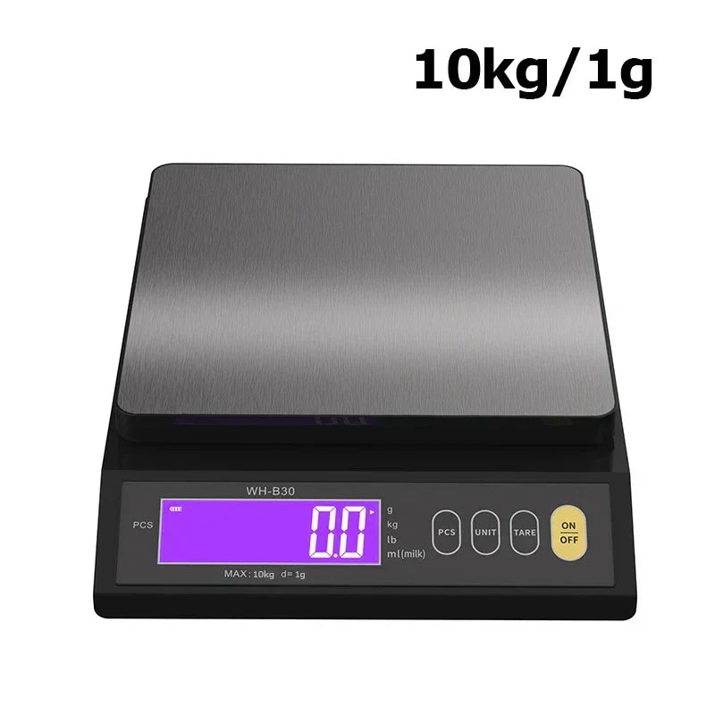 5 Kg/0.1 g and 10 kg/1 g Digital Electronic Kitchen Scale with LCD Display, Fully Waterproof Stainless Steel Baking Scale