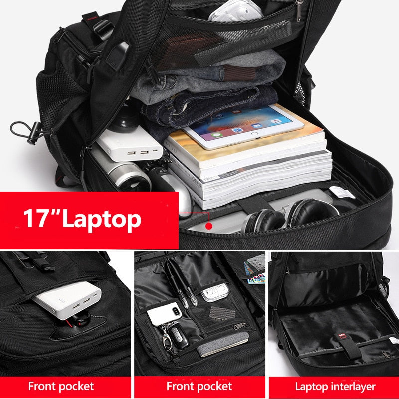 55-Litre Large-Capacity Water-Resistant Adventure Travel Backpack