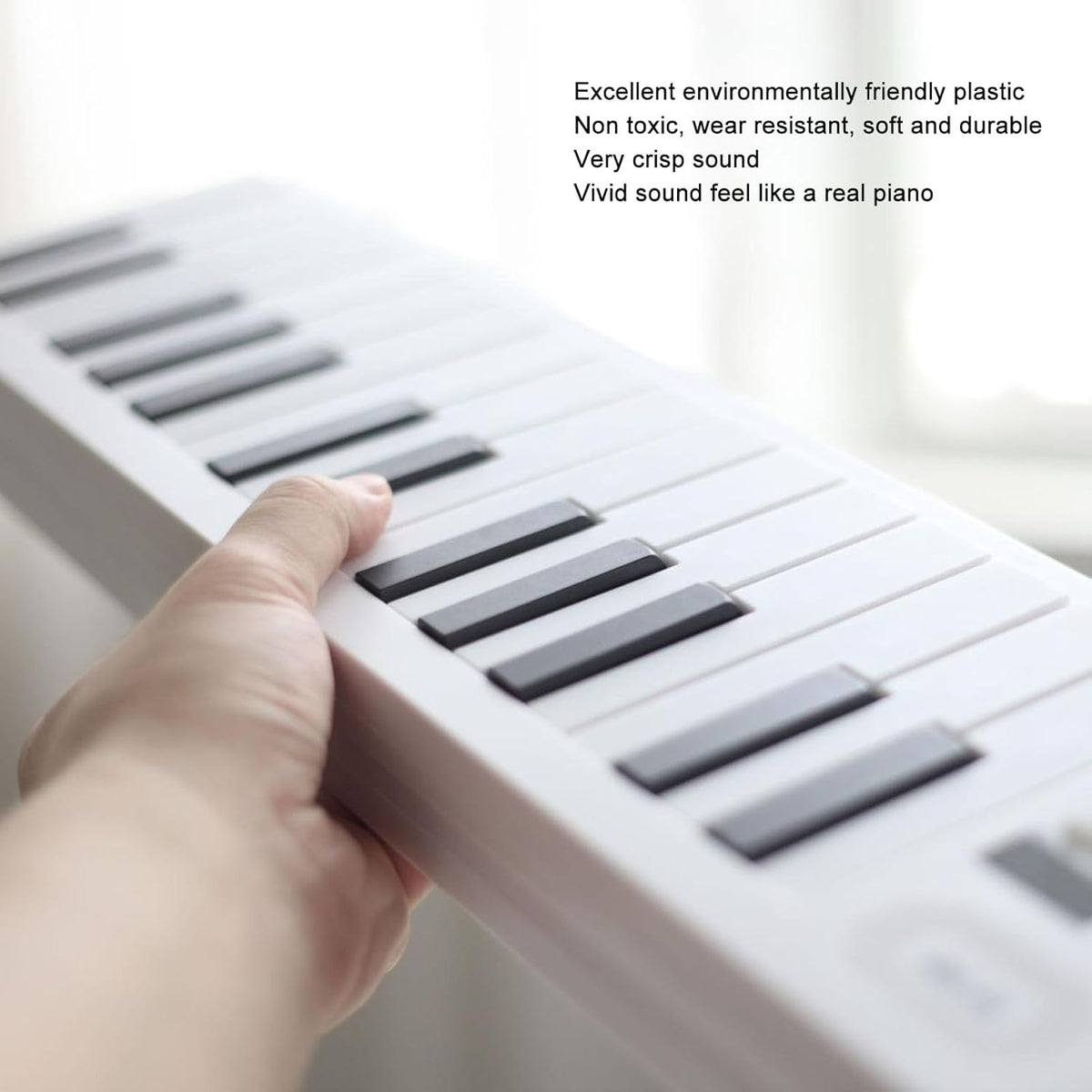 61-Key Foldable Digital Piano with Recording and Playback Function