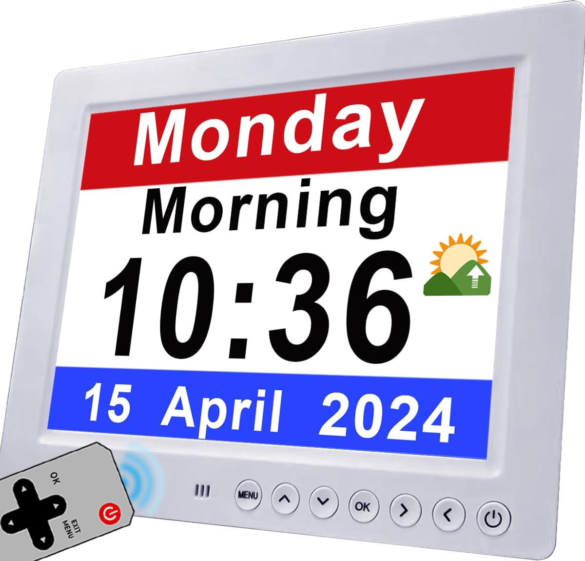 7-Inch Digital Calendar Clock