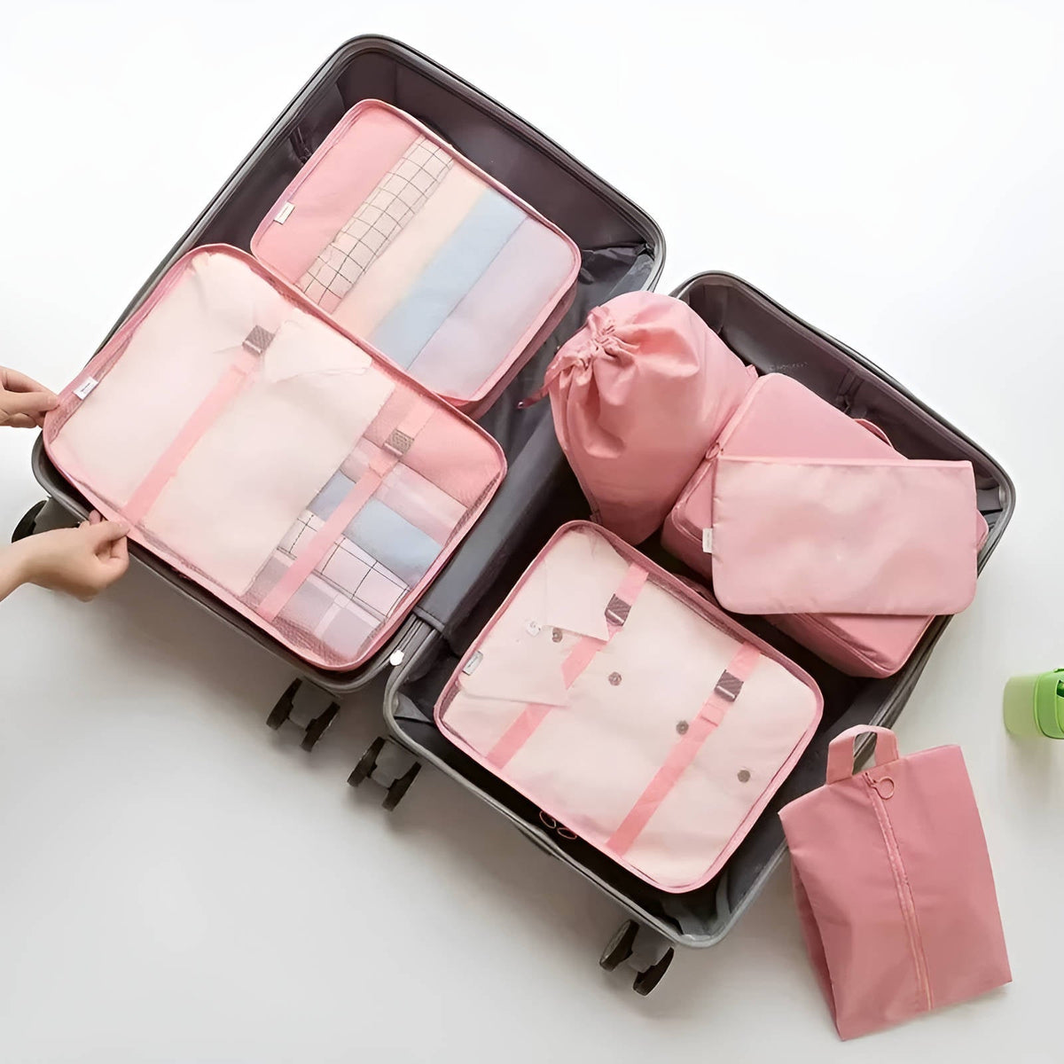 7-Piece Travel Organizer Set with Mesh