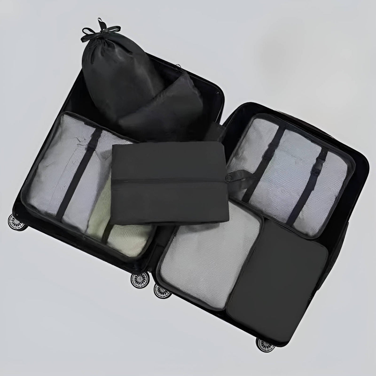 7-Piece Travel Organizer Set with Mesh