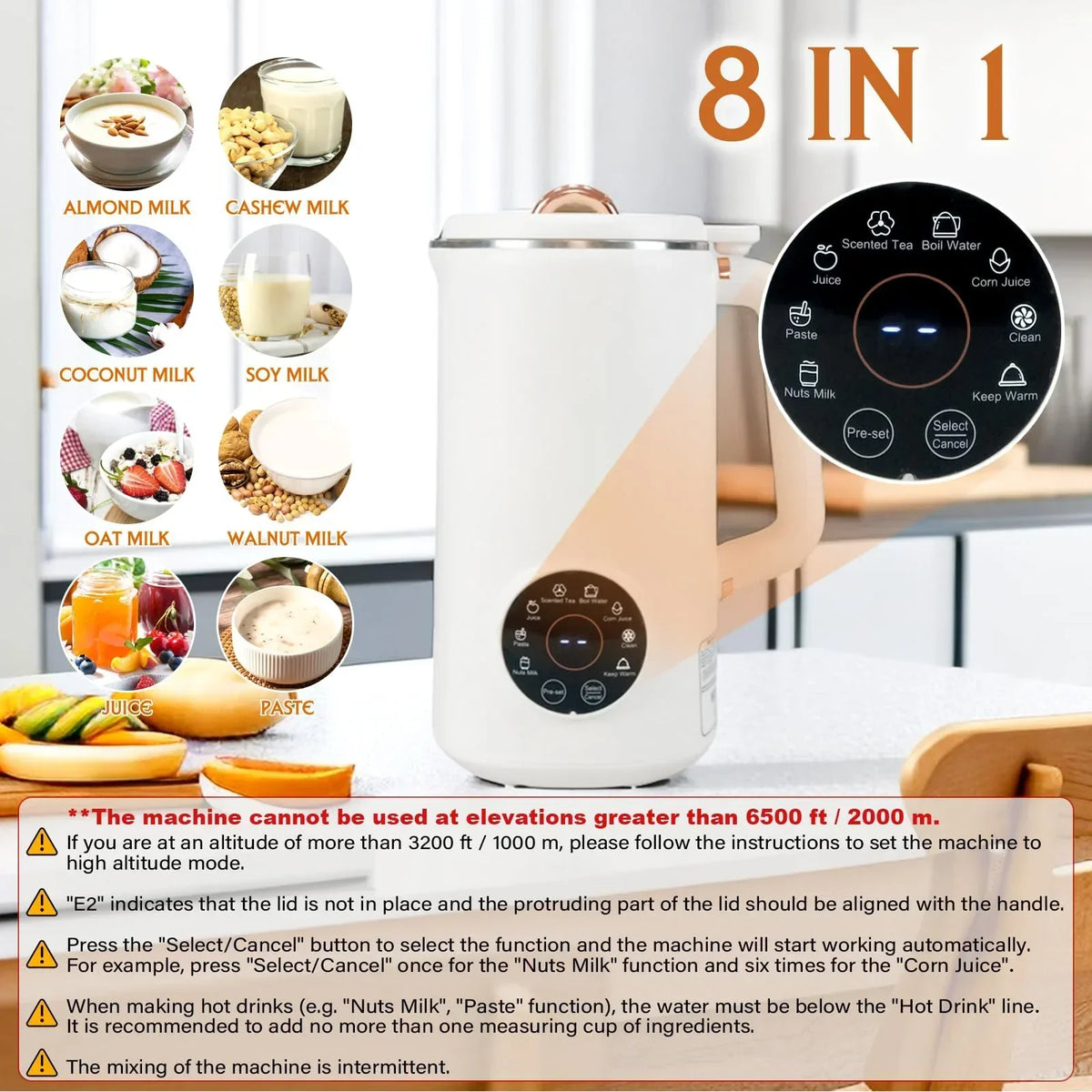 8-in-1 Nut Milk Maker (1000 ml)