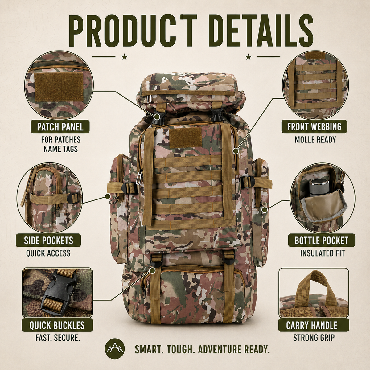 80-Liter Trekking Backpack