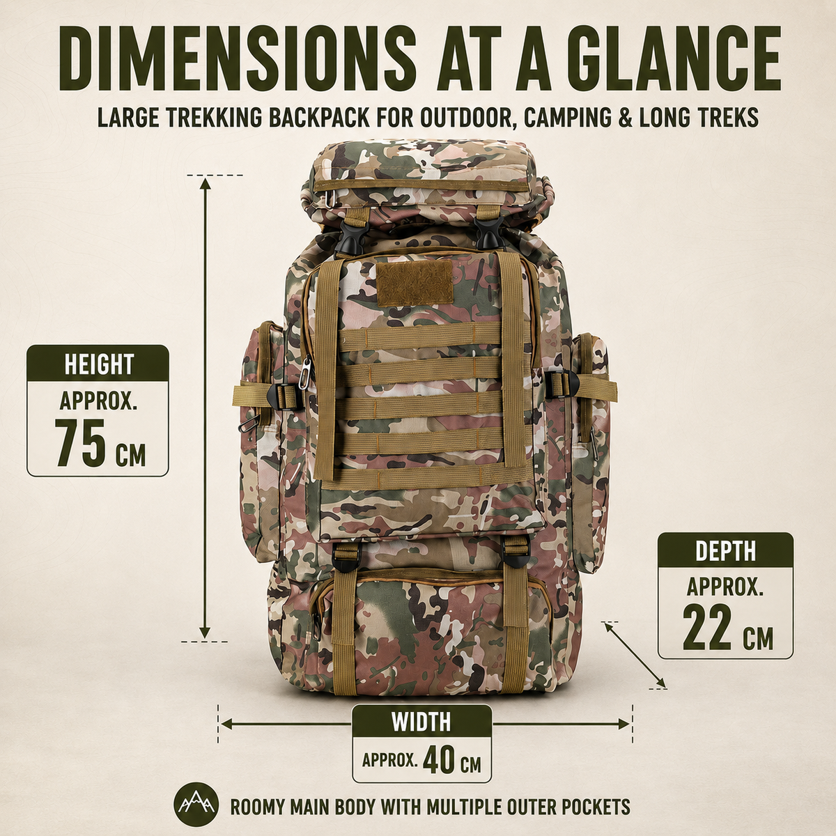 80-Liter Trekking Backpack