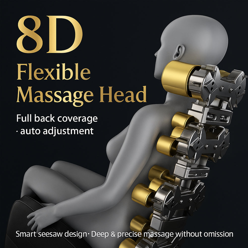 8D Massage Chair with Zero Gravity and Heat Therapy - Model S9C