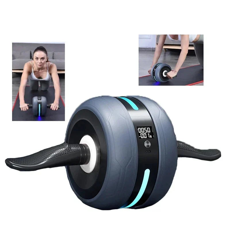 Ab Roller Wheel with Automatic Rebound & Counter