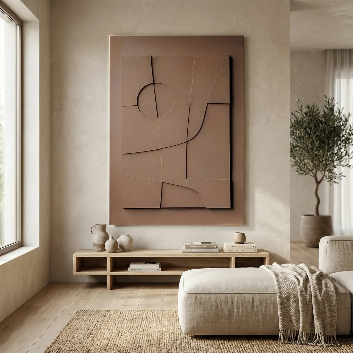 Abstract Wall Art with 3D Line Effect - Spatialbloom