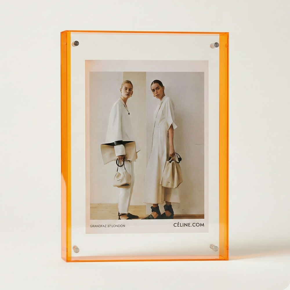 Acrylic Photo Frame with Vibrant Edges for Modern Wall Decor