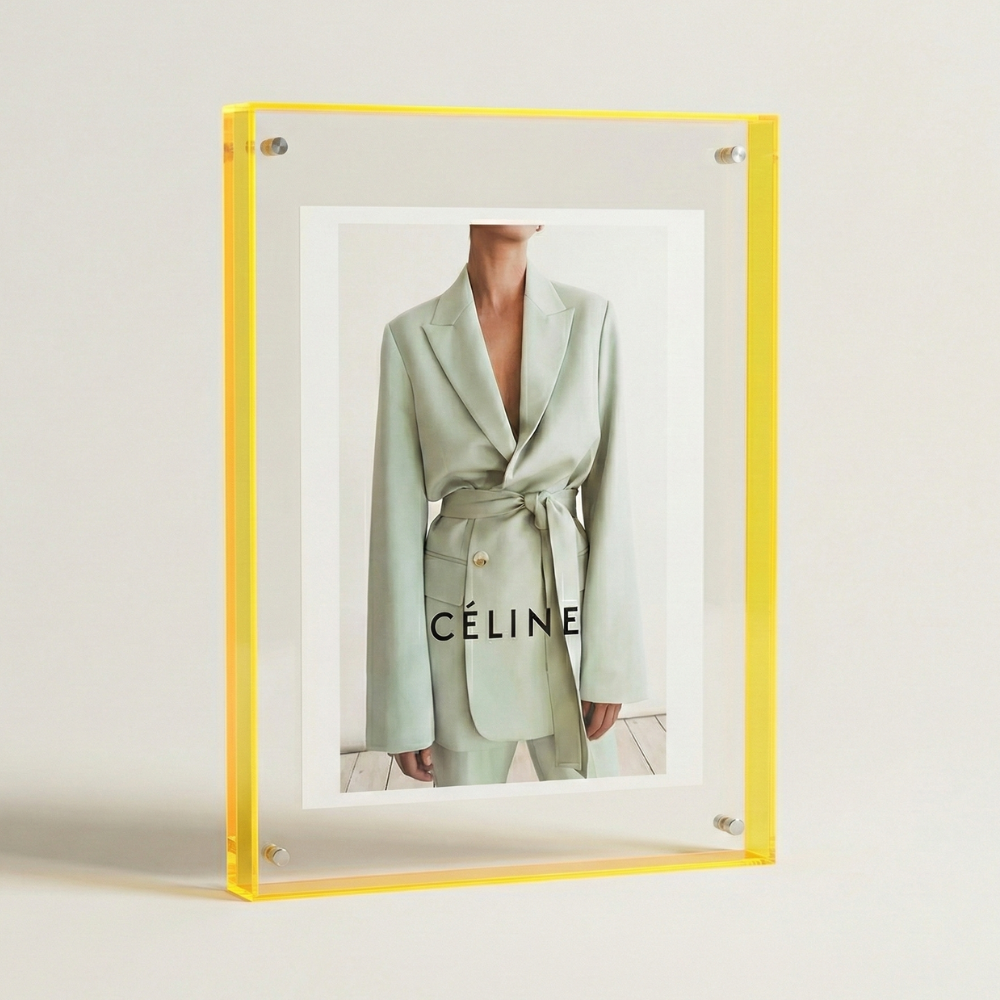 Acrylic Photo Frame with Vibrant Edges for Modern Wall Decor