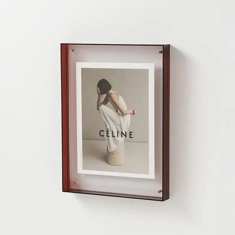 Acrylic Photo Frame with Vibrant Edges for Modern Wall Decor