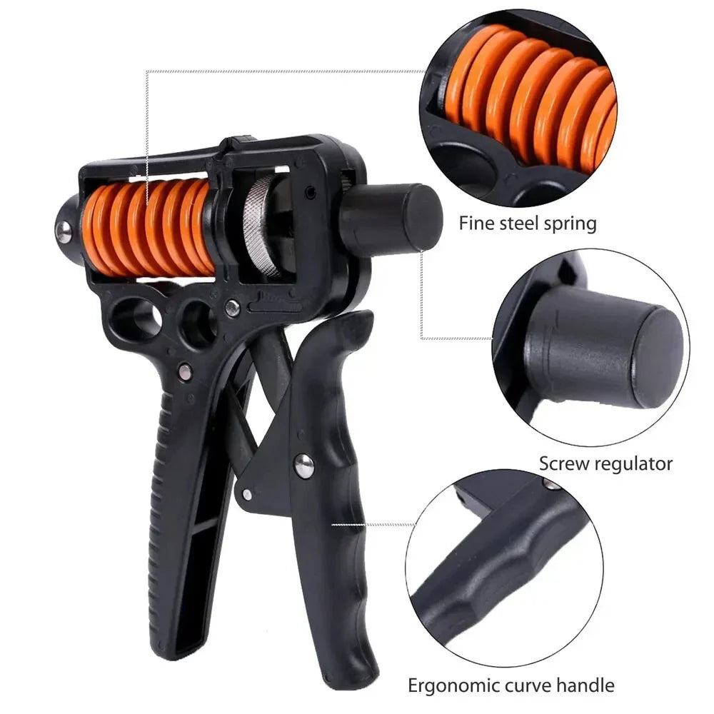 Adjustable 5–165 kg Heavy Hand Grip Strengthener - Finger Exerciser for Arm, Wrist, and Forearm Training