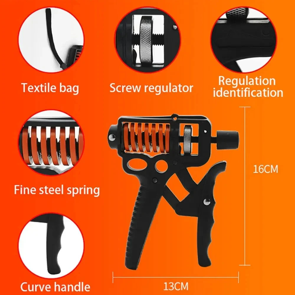 Adjustable 5–165 kg Heavy Hand Grip Strengthener - Finger Exerciser for Arm, Wrist, and Forearm Training