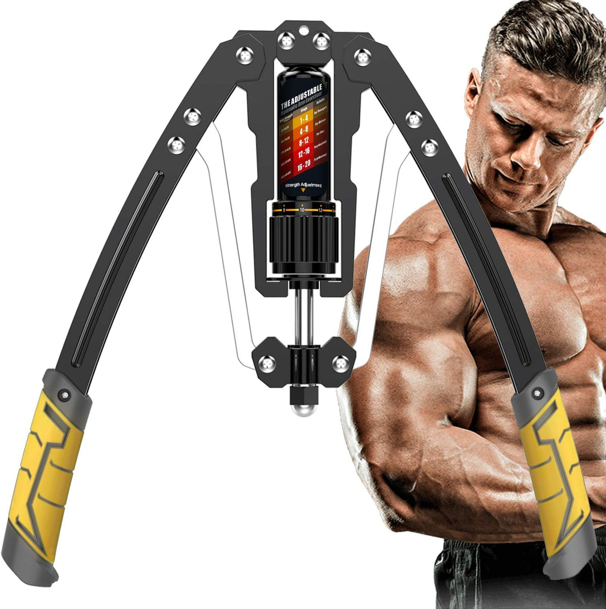 Adjustable Hydraulic Arm Exerciser – 10 to 200kg Upper Body Strength Trainer