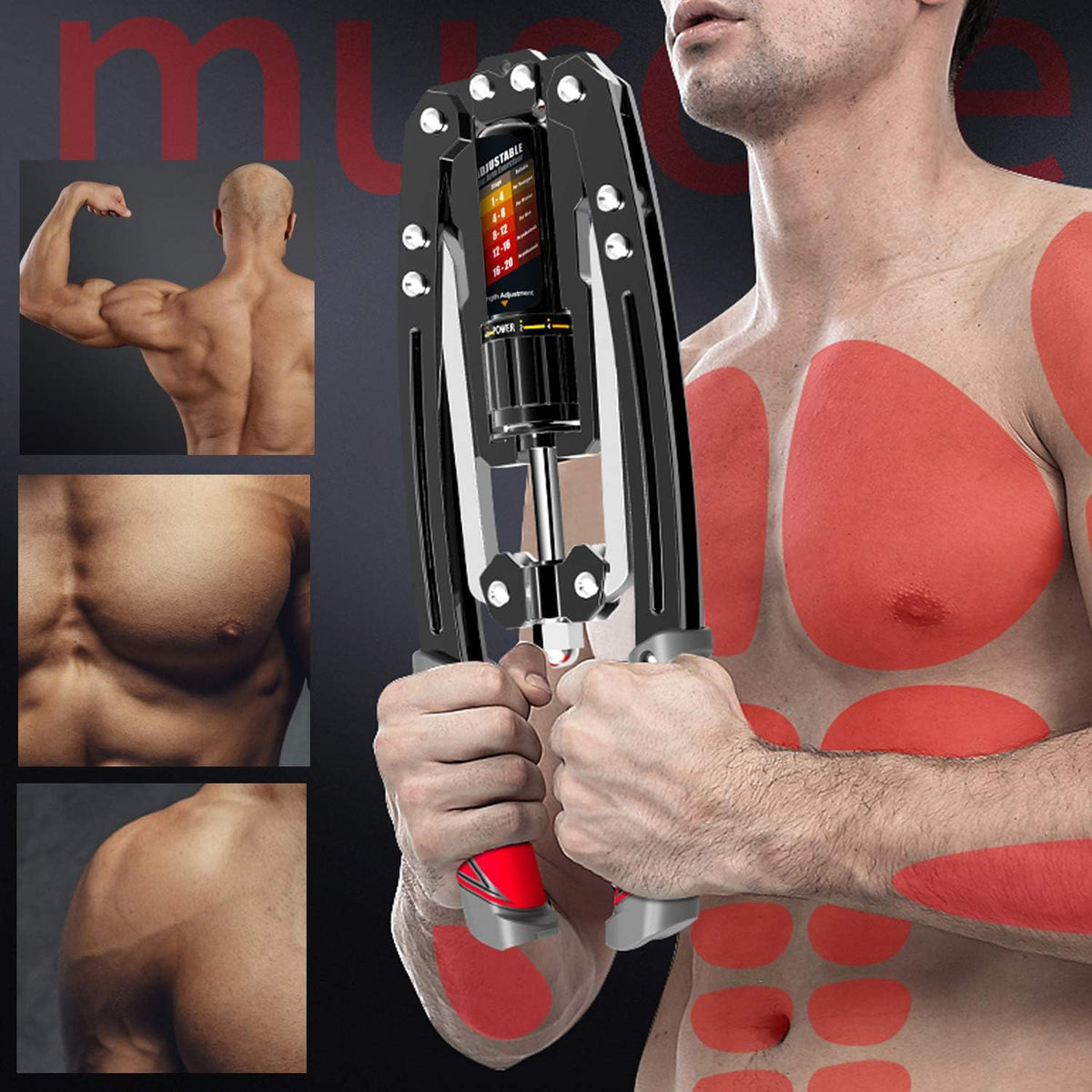 Adjustable Hydraulic Arm Exerciser – 10 to 200kg Upper Body Strength Trainer