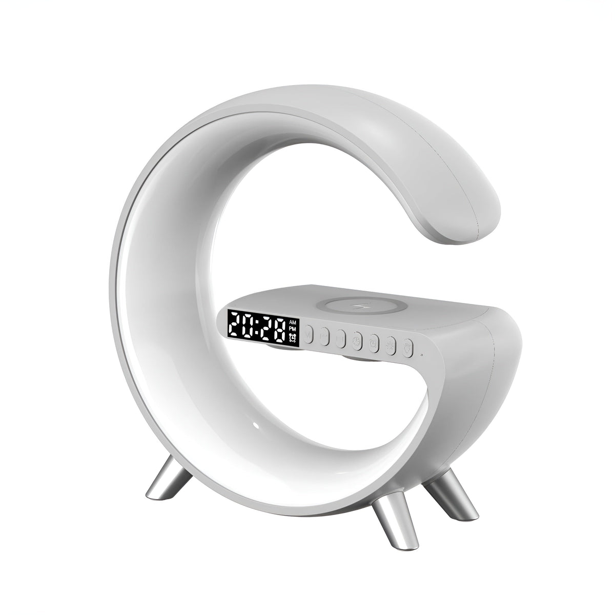 Alarm Clock, Ambient Light, Speaker & Wireless Charger
