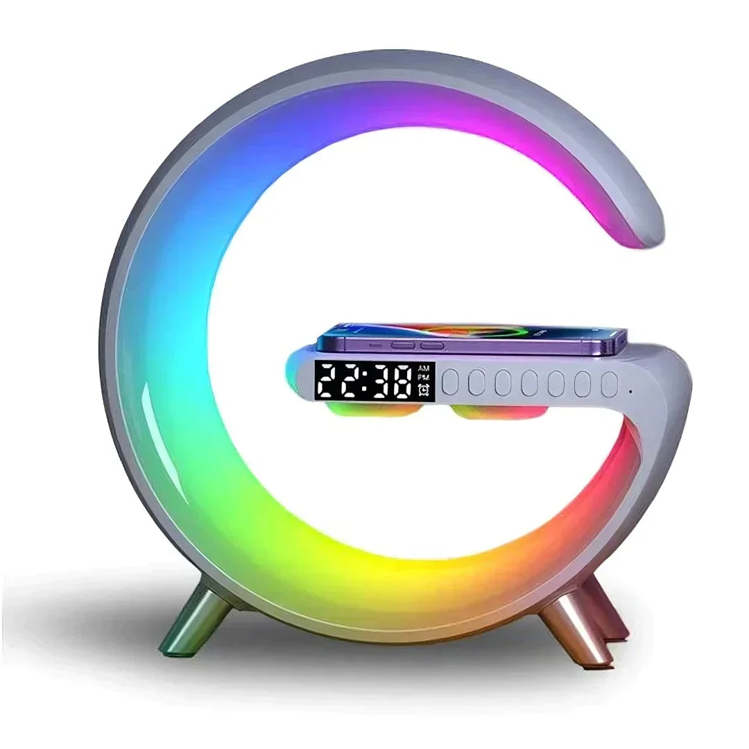 Alarm Clock, Ambient Light, Speaker & Wireless Charger