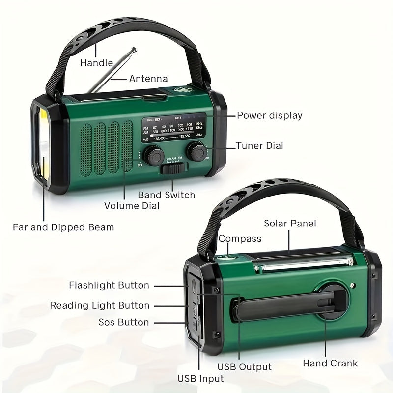 All-in-One Emergency Radio with Flashlight and Charger