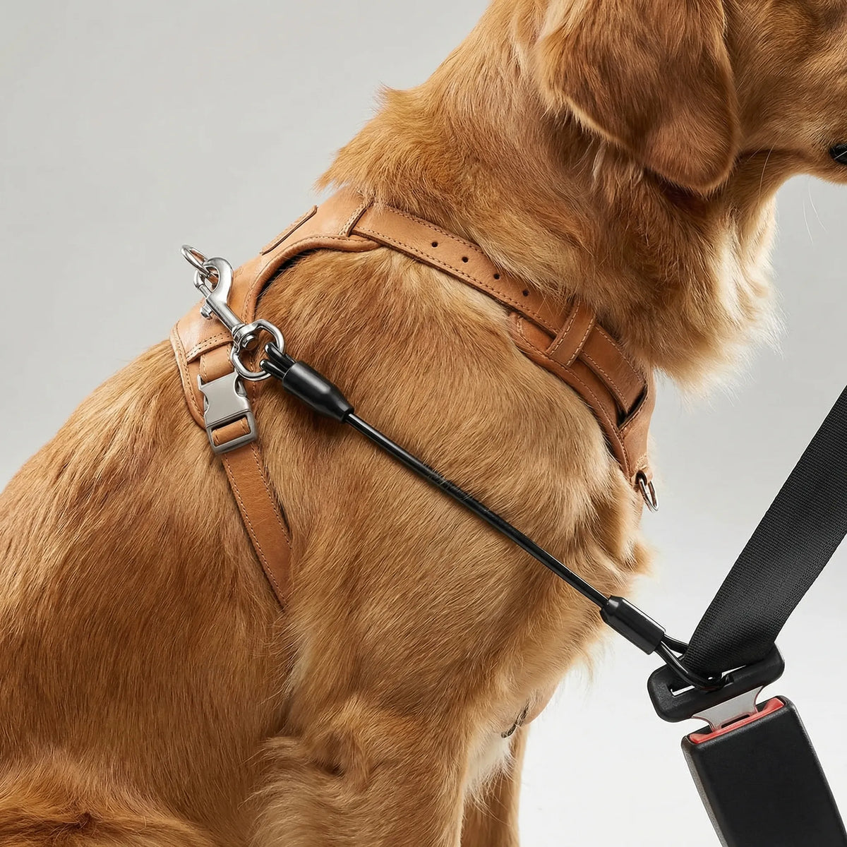 Anti-Chew Wire Dog Car Tether