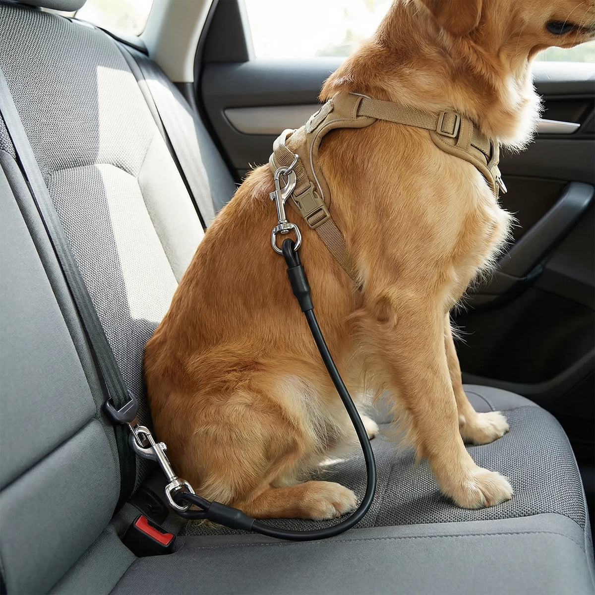 Anti-Chew Wire Dog Car Tether