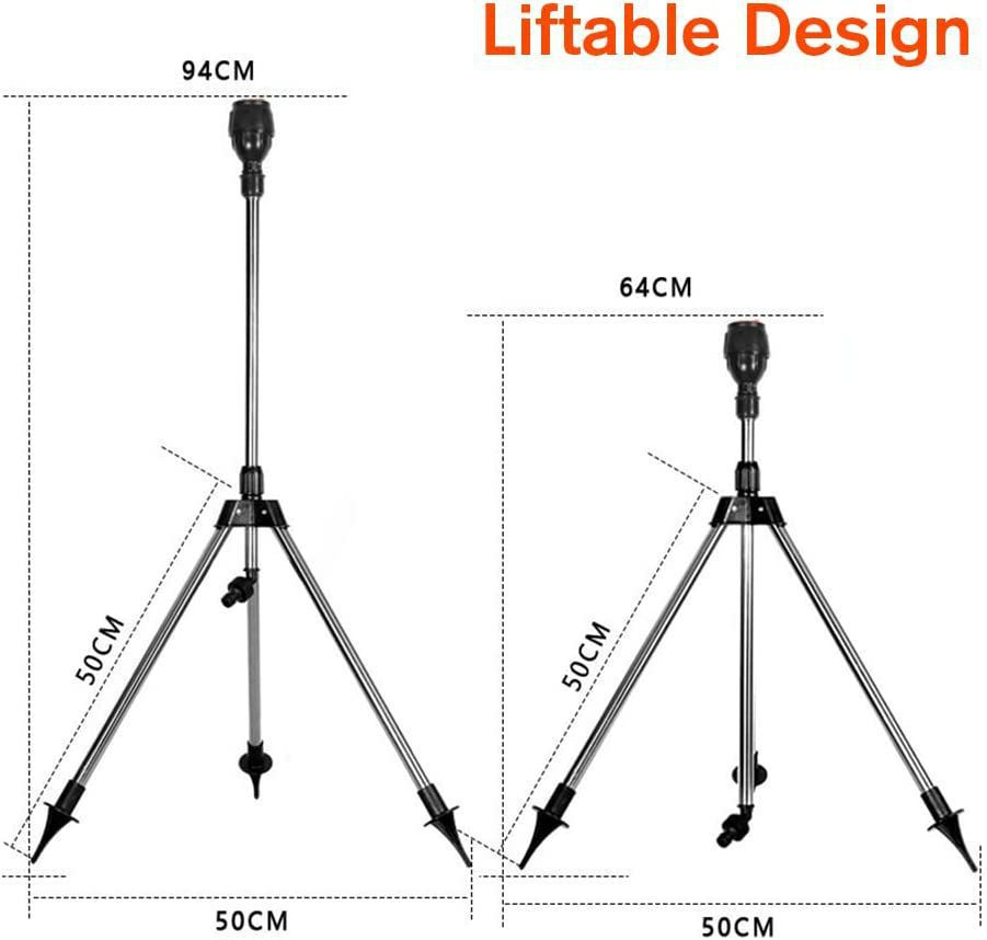 Automatic Rotating Garden Sprinkler with Adjustable Tripod