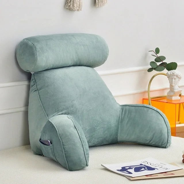 Backrest Pillow with Adjustable Headrest