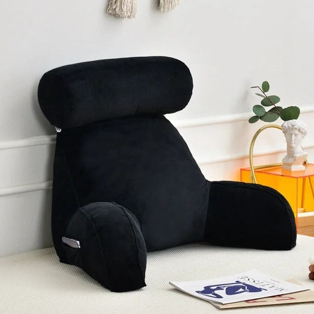 Backrest Pillow with Adjustable Headrest